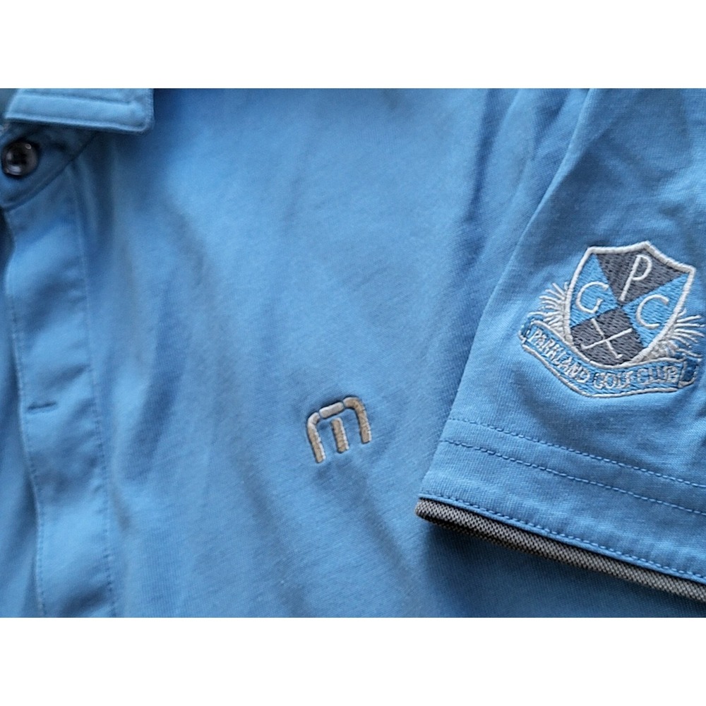 Travis Mathew Turquoise Blue Golf Polo Parkside Golf Club Men's Large